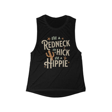 Hardy Redneck Hick Hippie Muscle Tank - Sunlit Funlit Country Music Tees